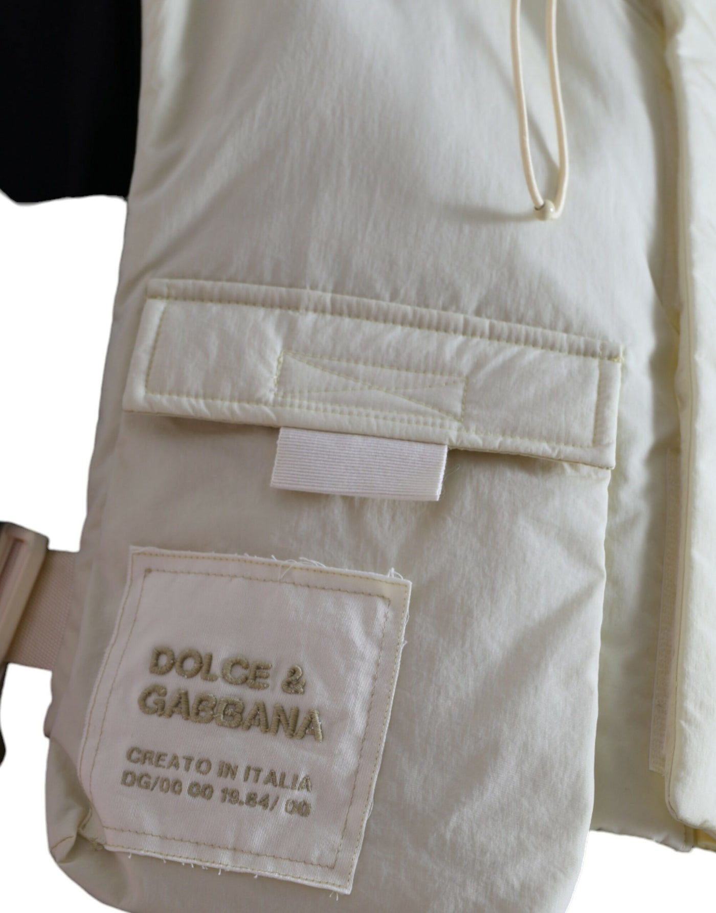 Veste de sport à capuche en nylon jaune Dolce &amp; Gabbana