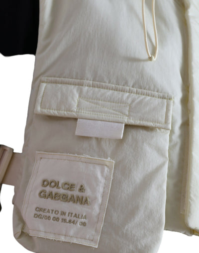 Veste de sport à capuche en nylon jaune Dolce &amp; Gabbana