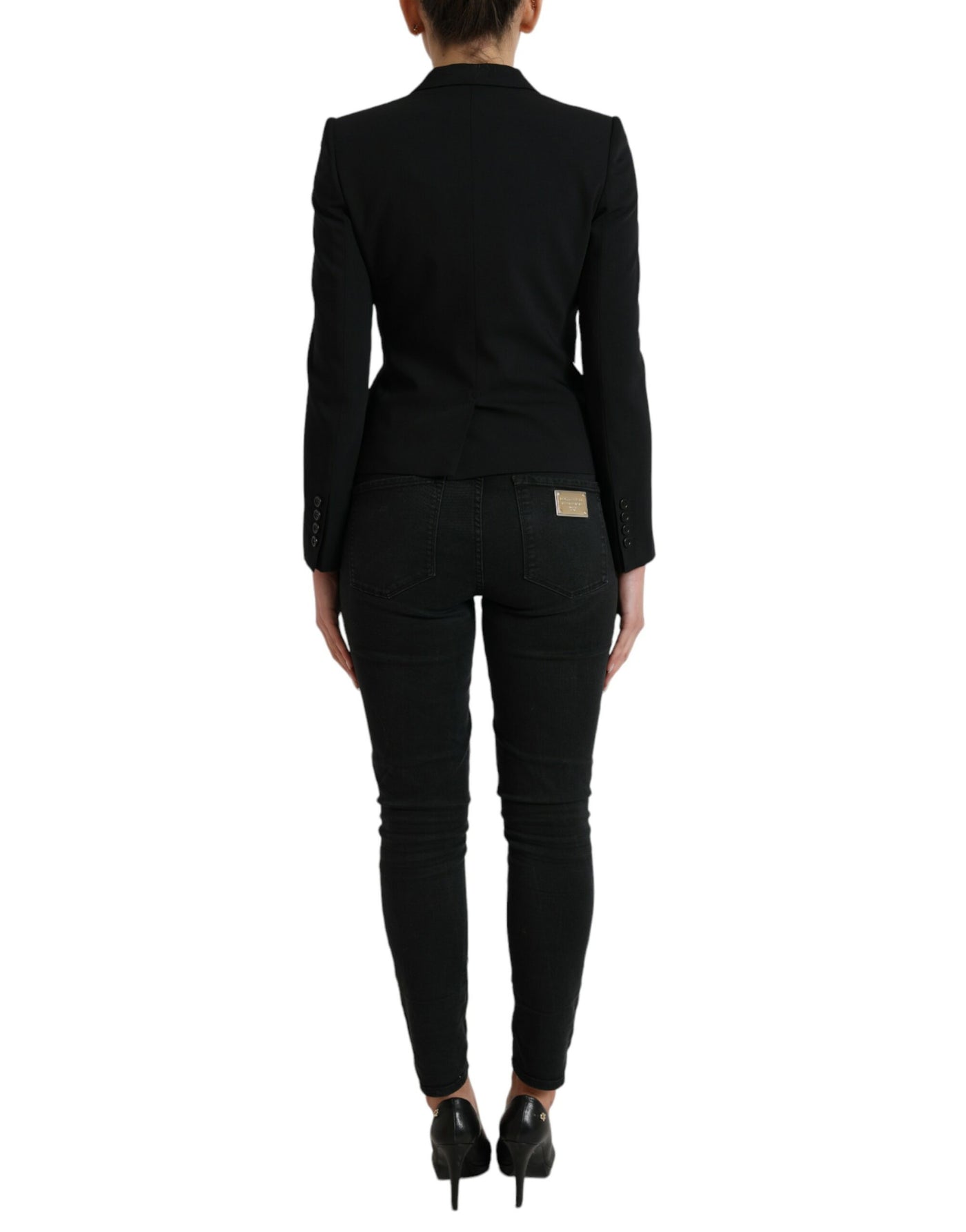 Dolce &amp; Gabbana - Veste blazer simple boutonnage en laine noire