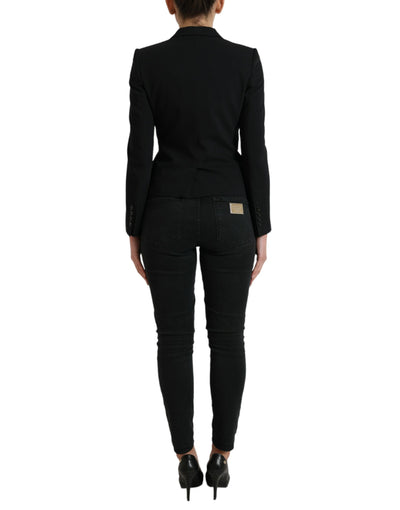 Dolce &amp; Gabbana - Veste blazer simple boutonnage en laine noire