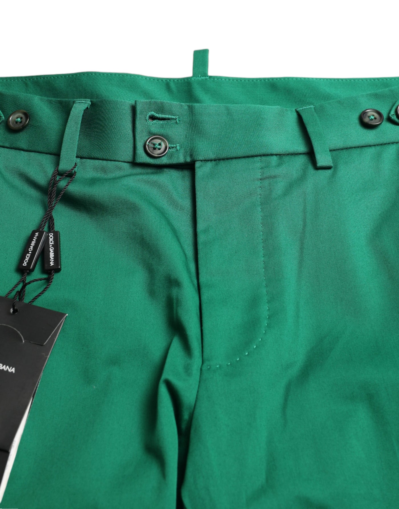 Bermuda homme en coton stretch vert foncé Dolce &amp; Gabbana