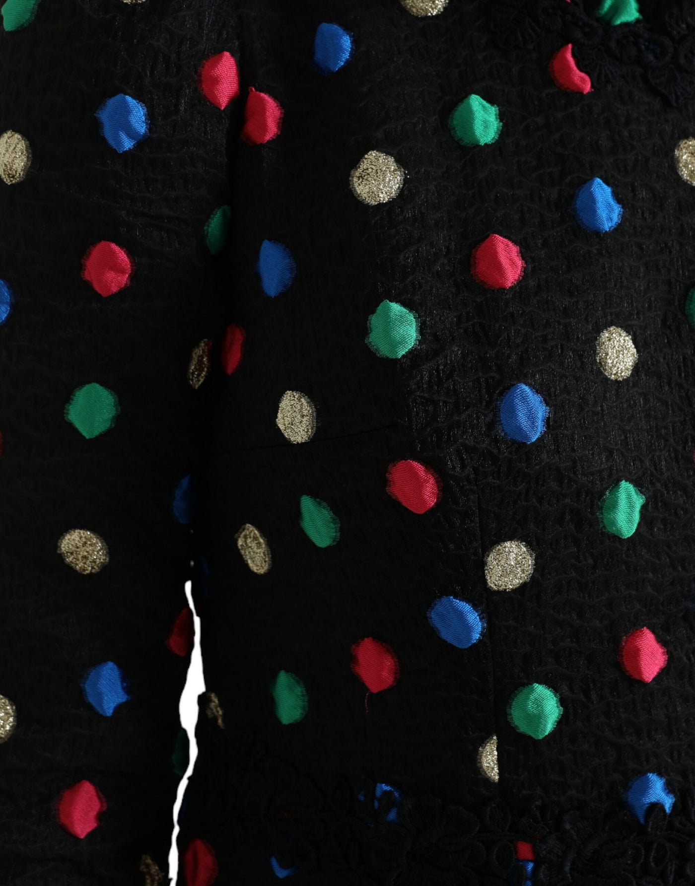 Dolce &amp; Gabbana Zwarte Polka Dot Ruffle Katoenen Midi-jurk