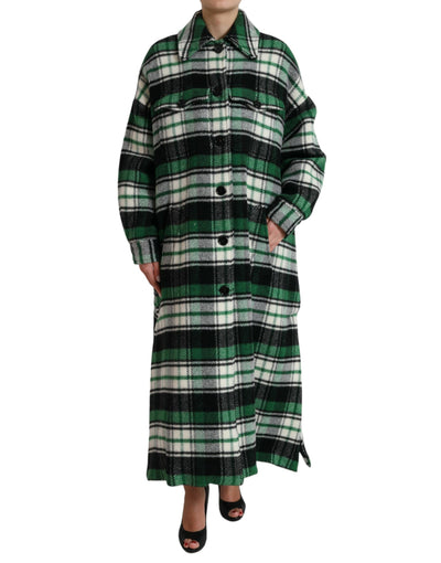 Dolce &amp; Gabbana Groen Geruit Lange Mouwen Casual Jasje
