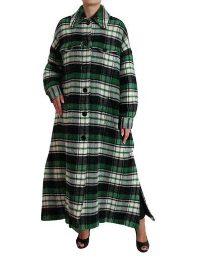 Dolce &amp; Gabbana Groen Geruit Lange Mouwen Casual Jasje