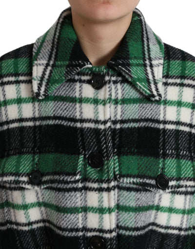 Dolce &amp; Gabbana Groen Geruit Lange Mouwen Casual Jasje