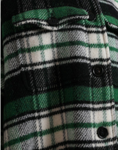 Dolce &amp; Gabbana Groen Geruit Lange Mouwen Casual Jasje