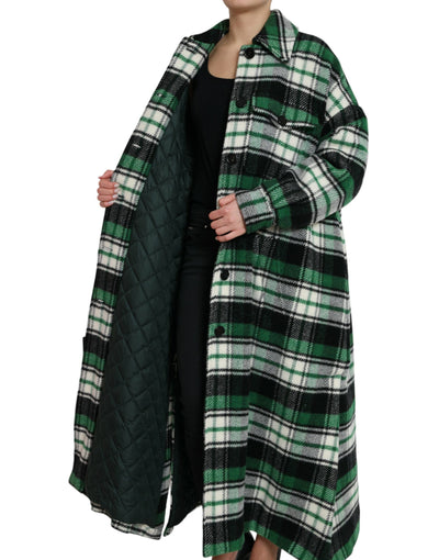 Dolce &amp; Gabbana Groen Geruit Lange Mouwen Casual Jasje