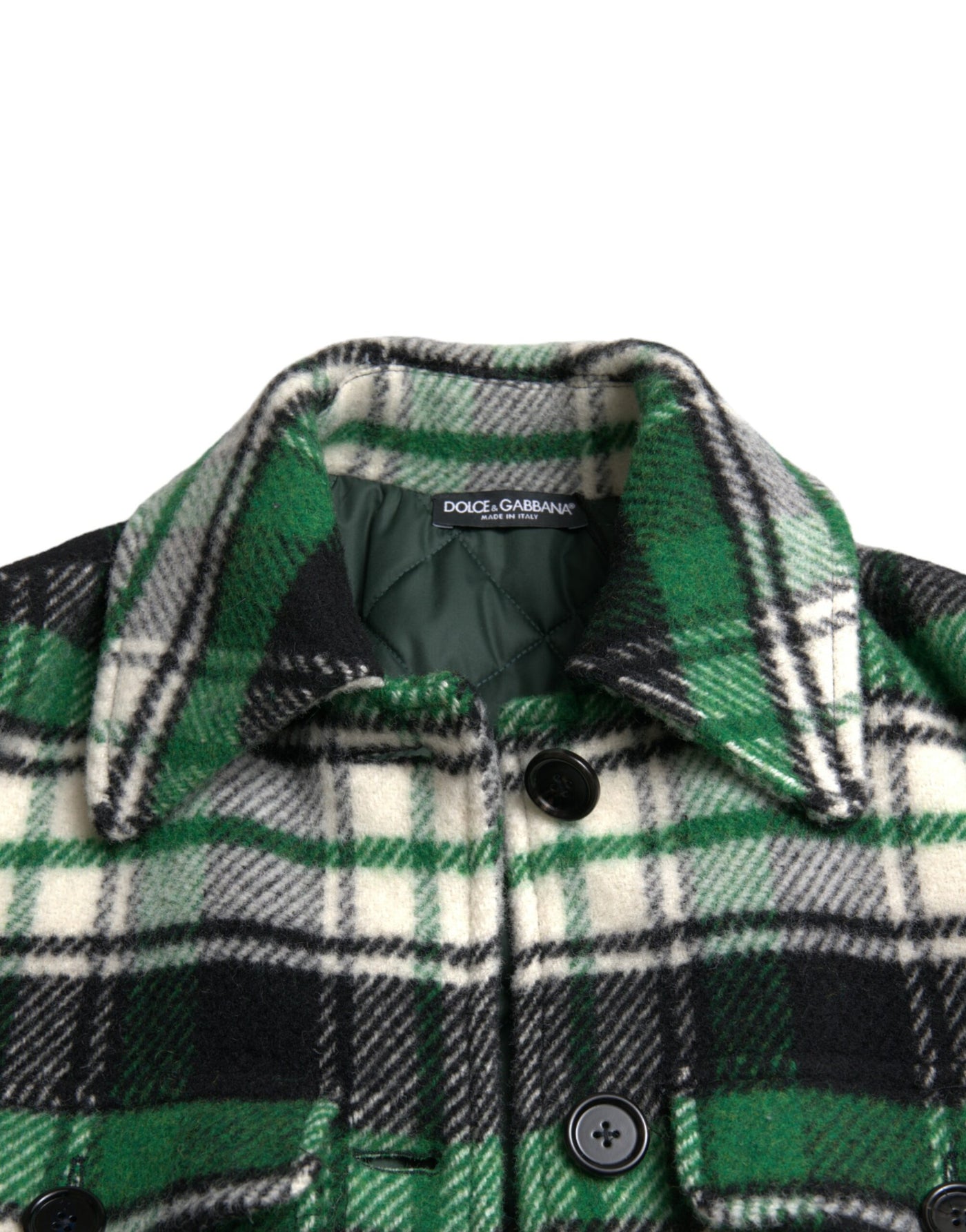 Dolce &amp; Gabbana Groen Geruit Lange Mouwen Casual Jasje