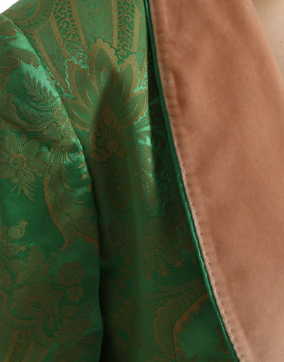 Dolce &amp; Gabbana Manteau croisé à fleurs vertes