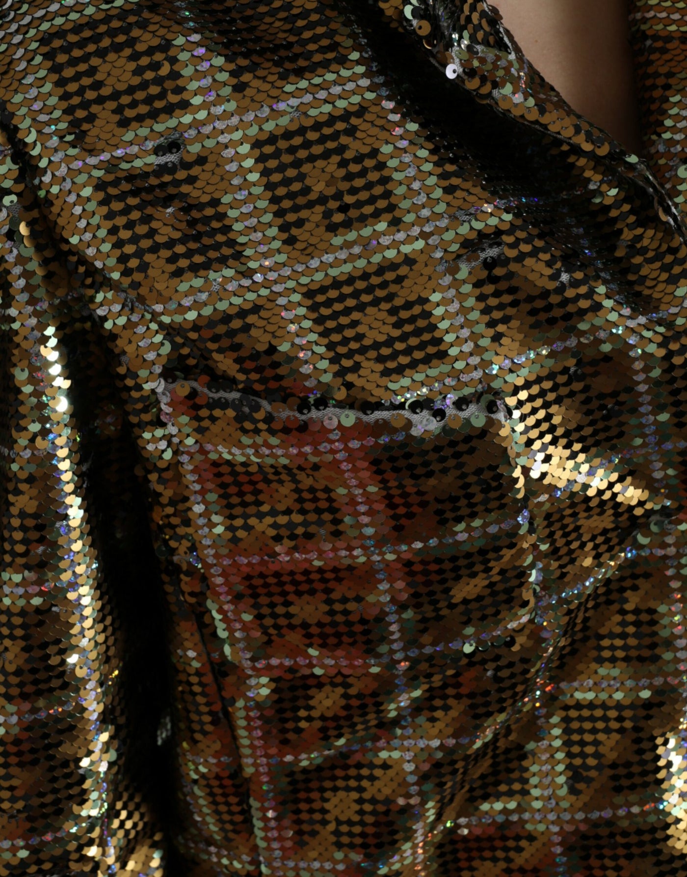 Dolce &amp; Gabbana Multicolor Polyester Pailletten Cropped Jasje