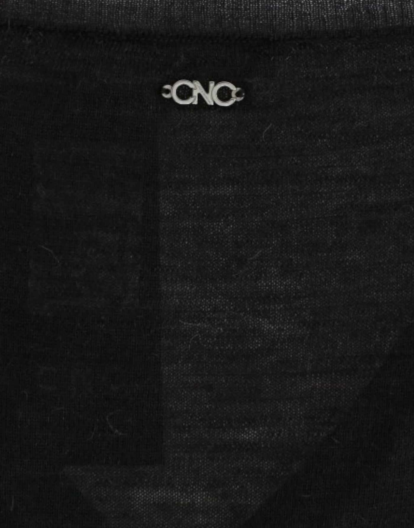 Pull léger noir à col en V Costume National