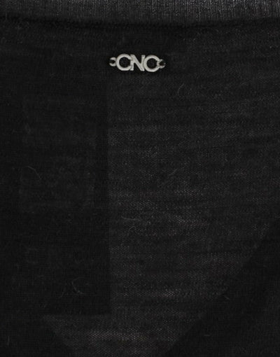 Pull léger noir à col en V Costume National