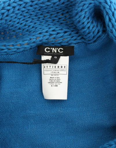 Pull à col rond bleu Costume National