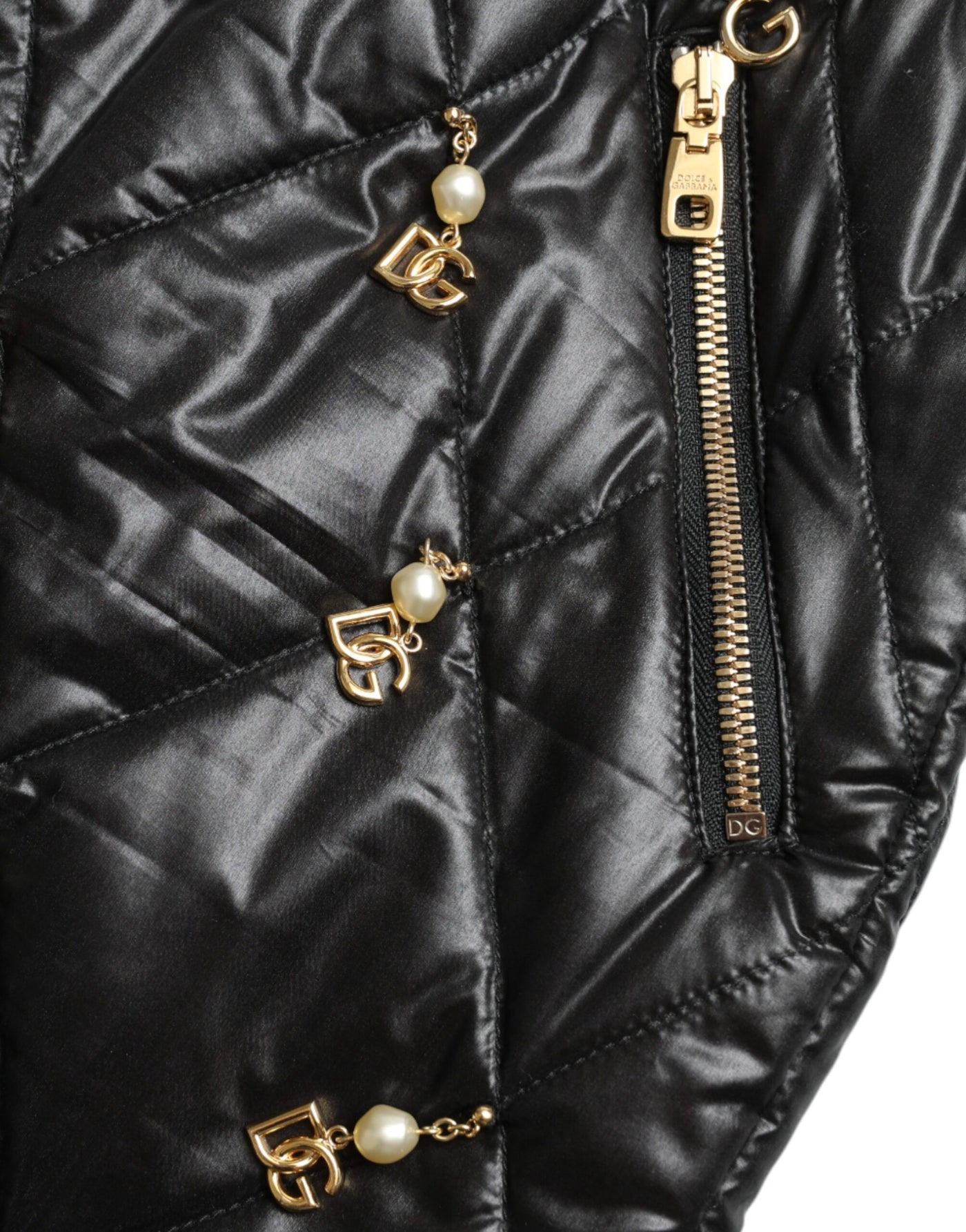Short taille haute noir à ornements Dolce &amp; Gabbana