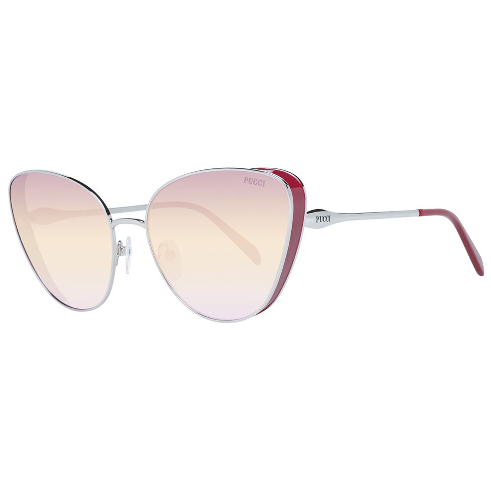 Lunettes de soleil argentées pour femmes Emilio Pucci