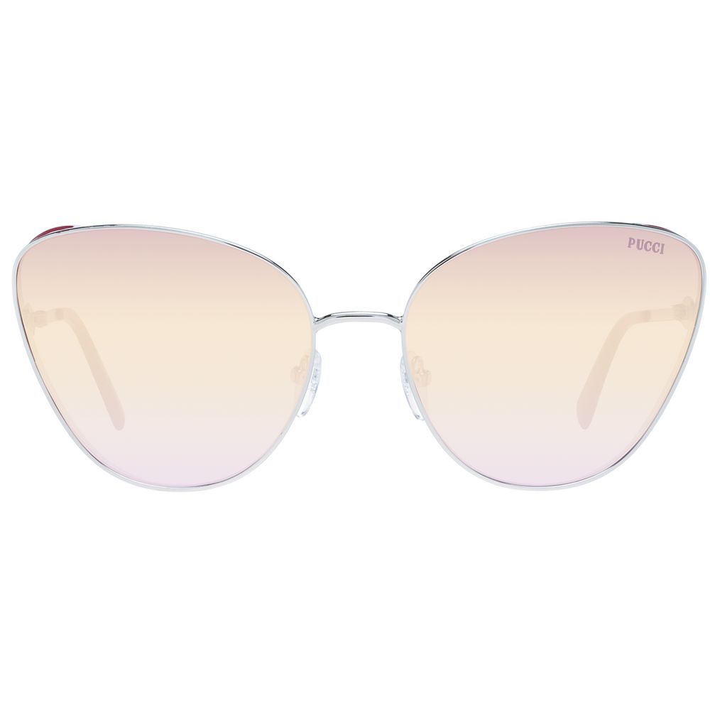 Lunettes de soleil argentées pour femmes Emilio Pucci