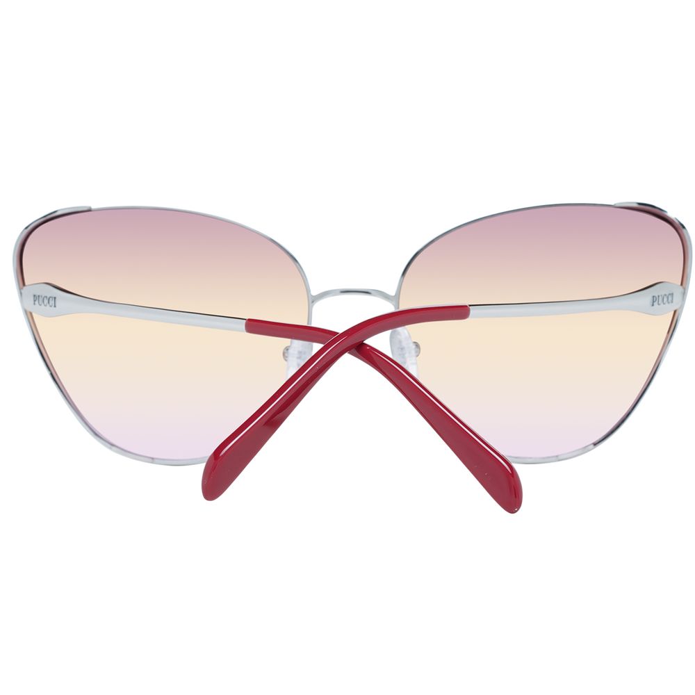 Lunettes de soleil argentées pour femmes Emilio Pucci