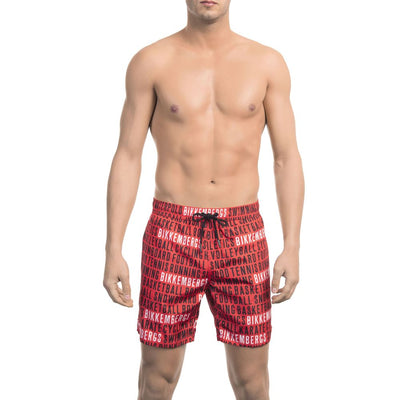 Bikkembergs "Rode Polyester Heren Zwembroek"