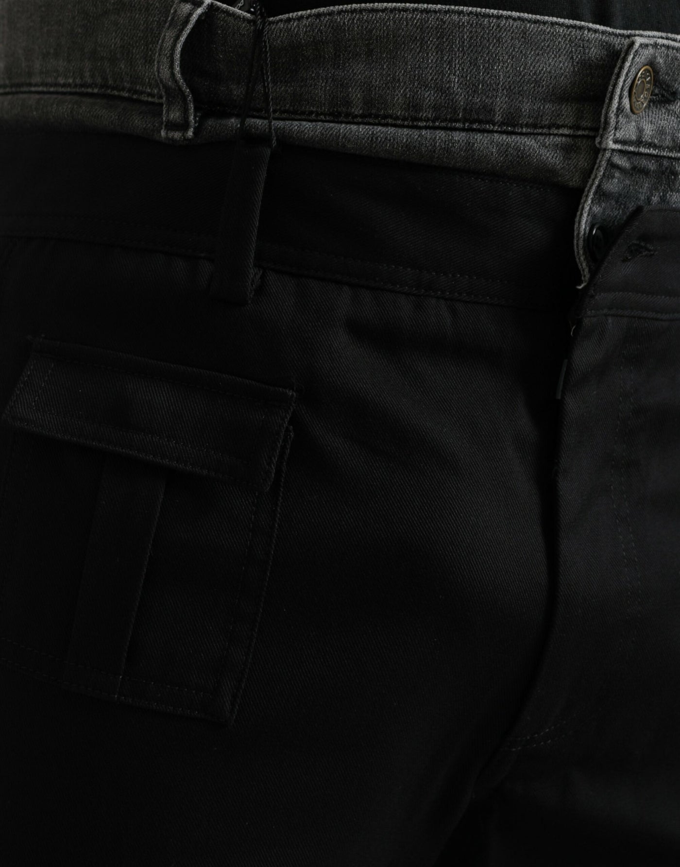 Pantalon en jean slim en coton noir et gris Dolce &amp; Gabbana