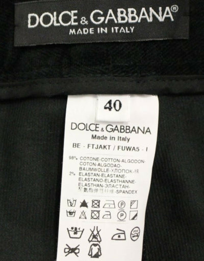 Pantalon short en coton noir Dolce &amp; Gabbana