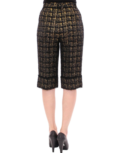 Pantalon short en tissu noir Dolce &amp; Gabbana