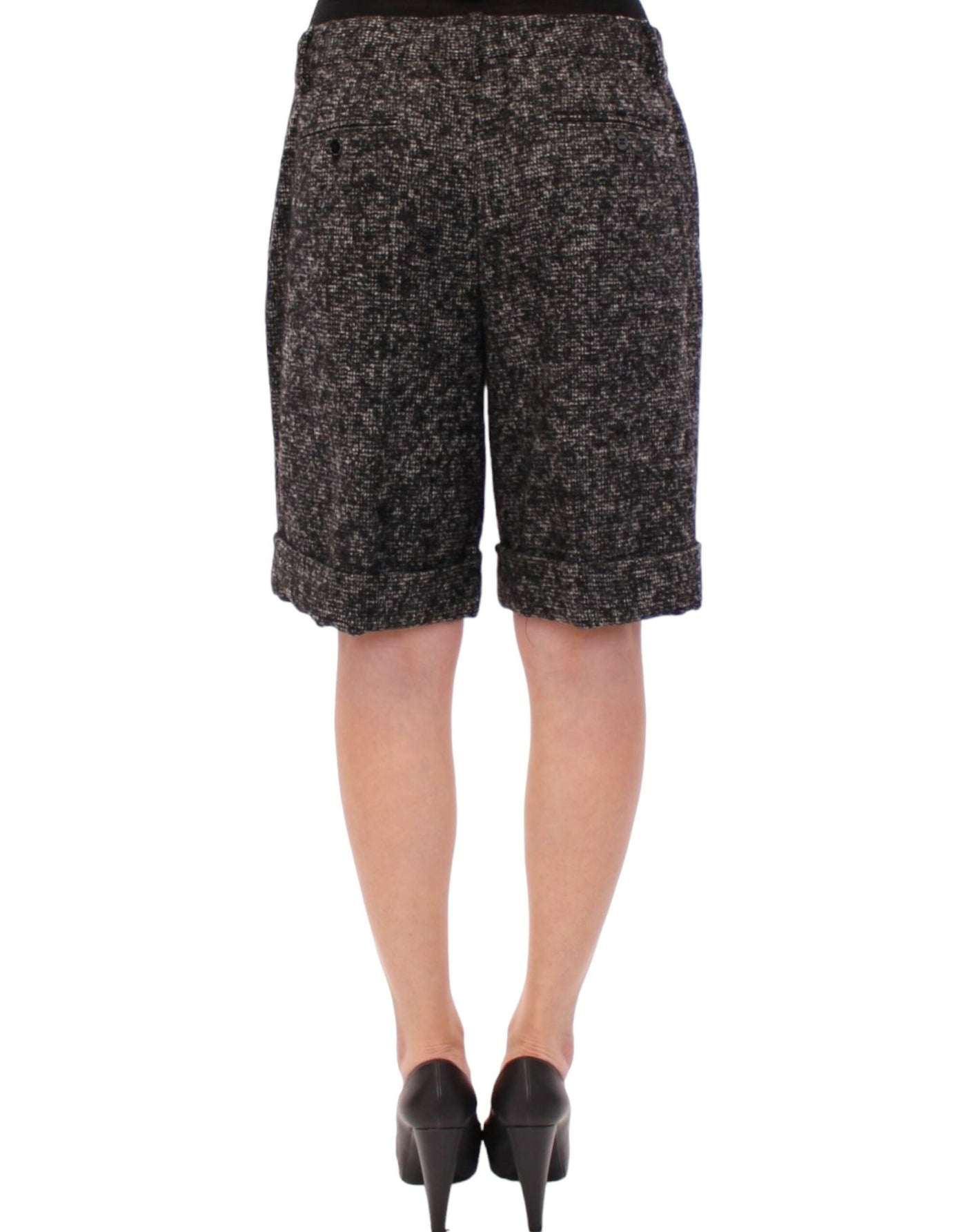 Pantalon short en laine grise Dolce &amp; Gabbana