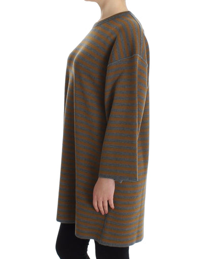 Pull oversize à rayures grises et jaunes Dolce &amp; Gabbana