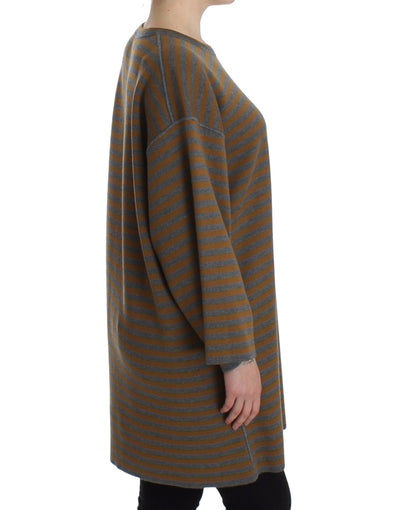 Pull oversize à rayures grises et jaunes Dolce &amp; Gabbana