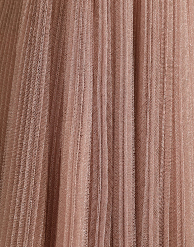 Robe en tulle plissé rose à une épaule Dolce &amp; Gabbana