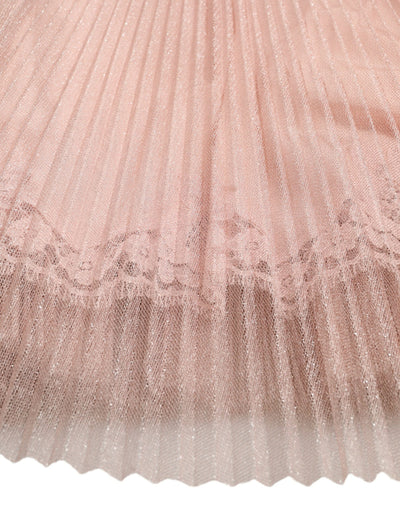 Robe en tulle plissé rose à une épaule Dolce &amp; Gabbana