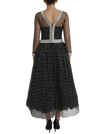 Robe trapèze noire ornée de cristaux Dolce &amp; Gabbana