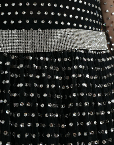 Robe trapèze noire ornée de cristaux Dolce &amp; Gabbana