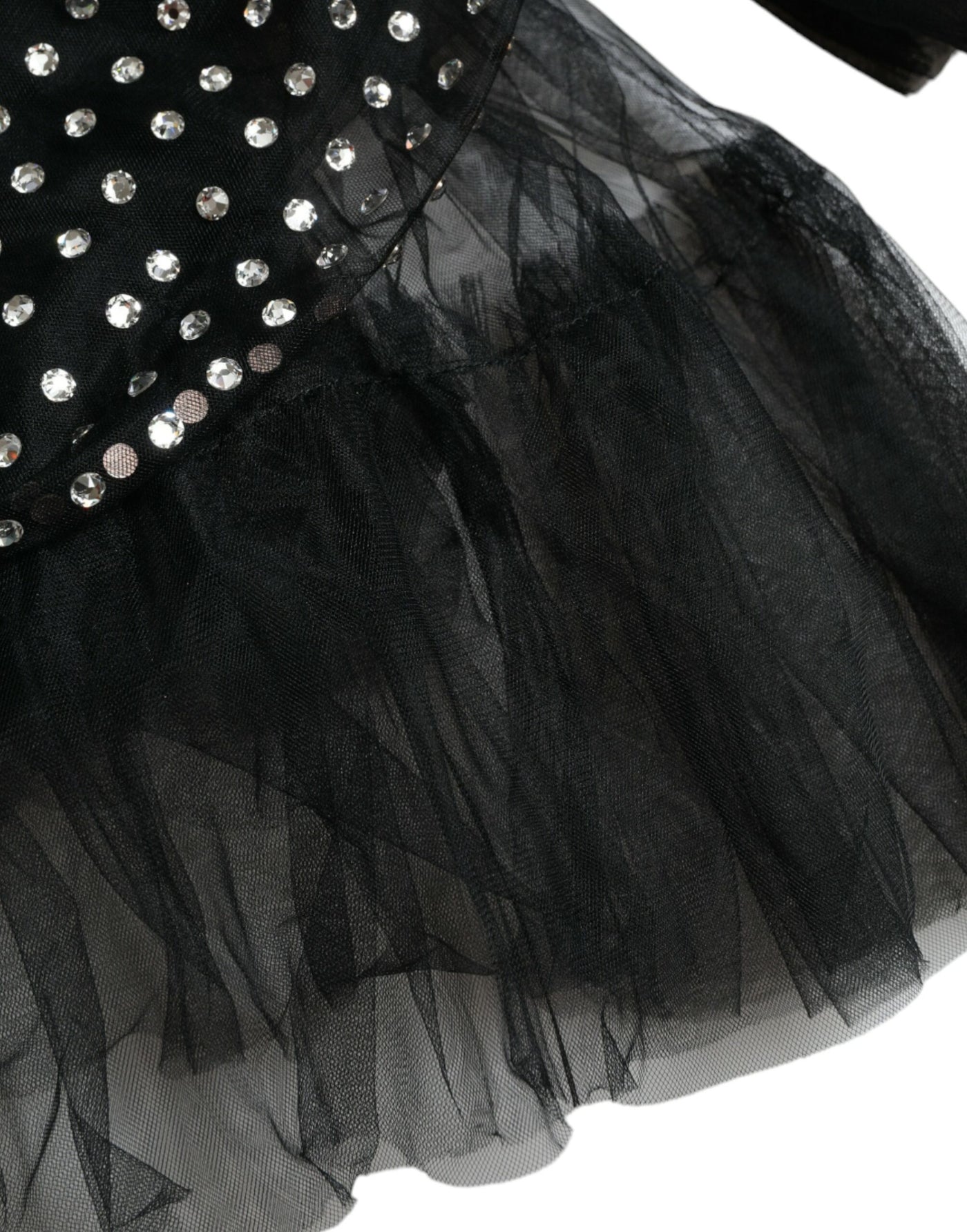 Robe trapèze noire ornée de cristaux Dolce &amp; Gabbana
