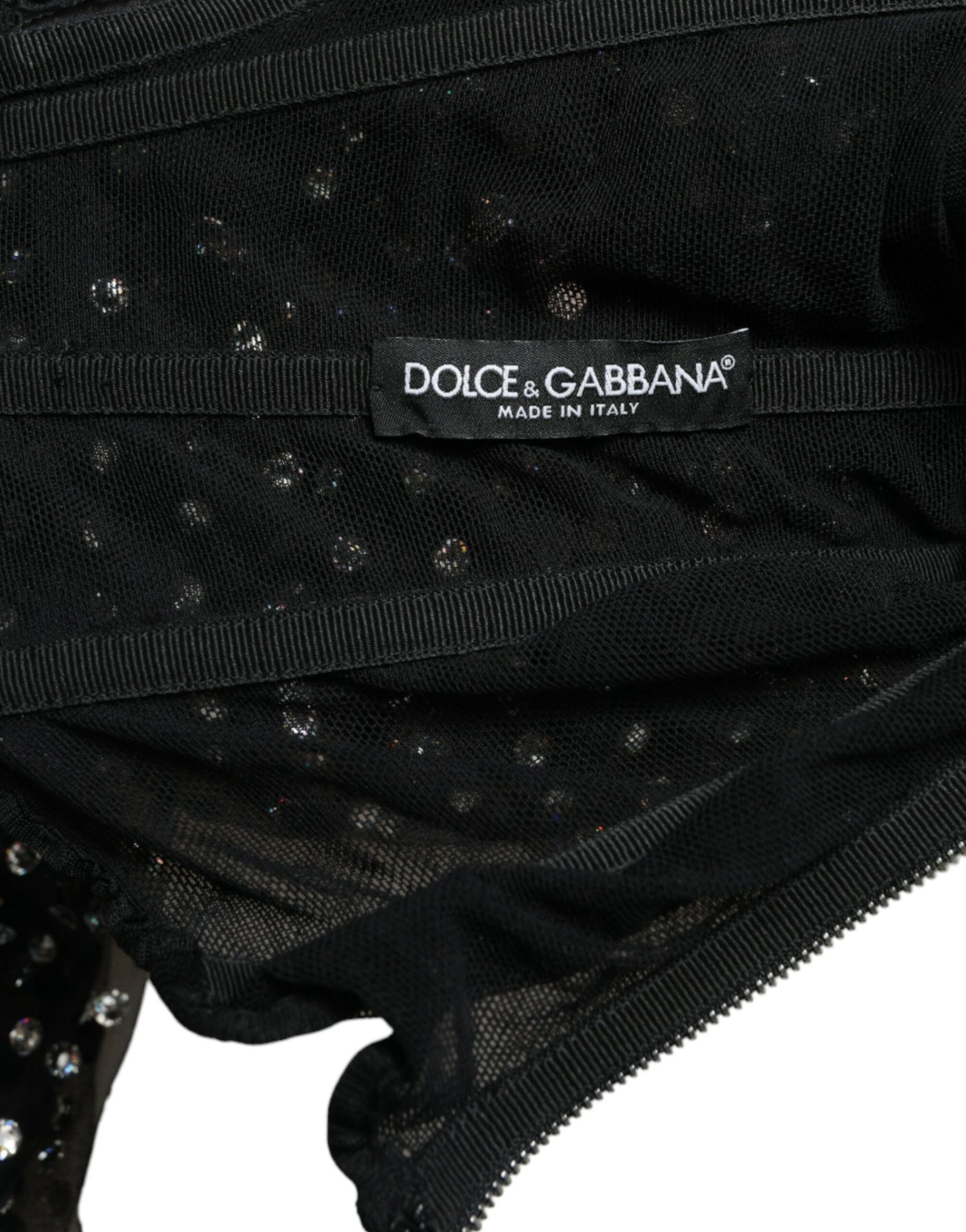 Robe trapèze noire ornée de cristaux Dolce &amp; Gabbana