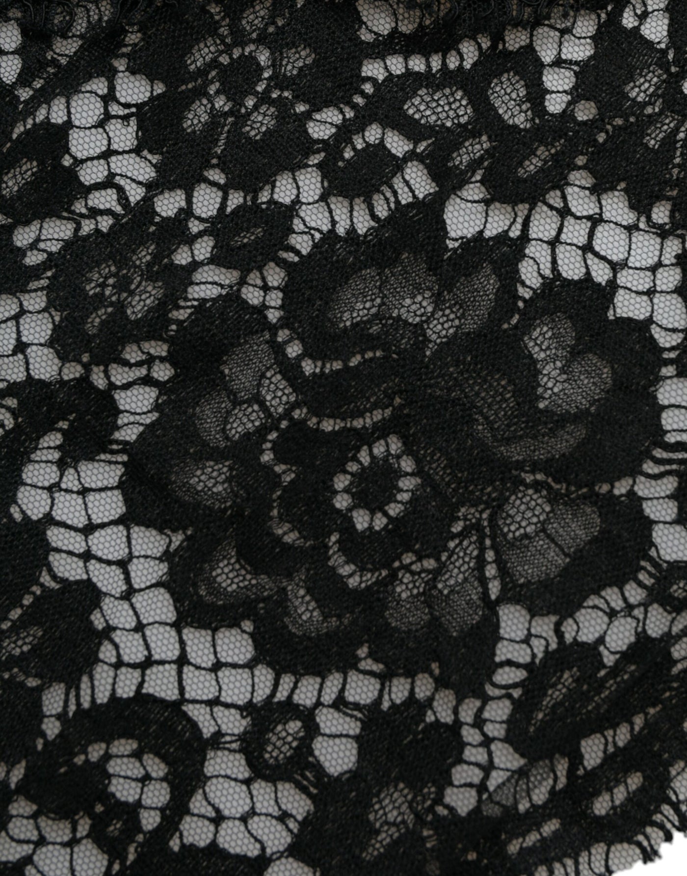 Robe fourreau en dentelle noire ornée de cristaux Dolce &amp; Gabbana