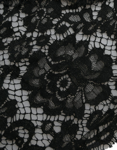 Robe fourreau en dentelle noire ornée de cristaux Dolce &amp; Gabbana