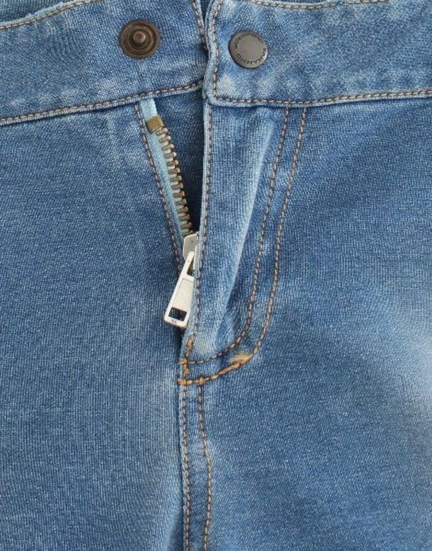 Pantalon Capri court en jean bleu Ermanno Scervino Beachwear