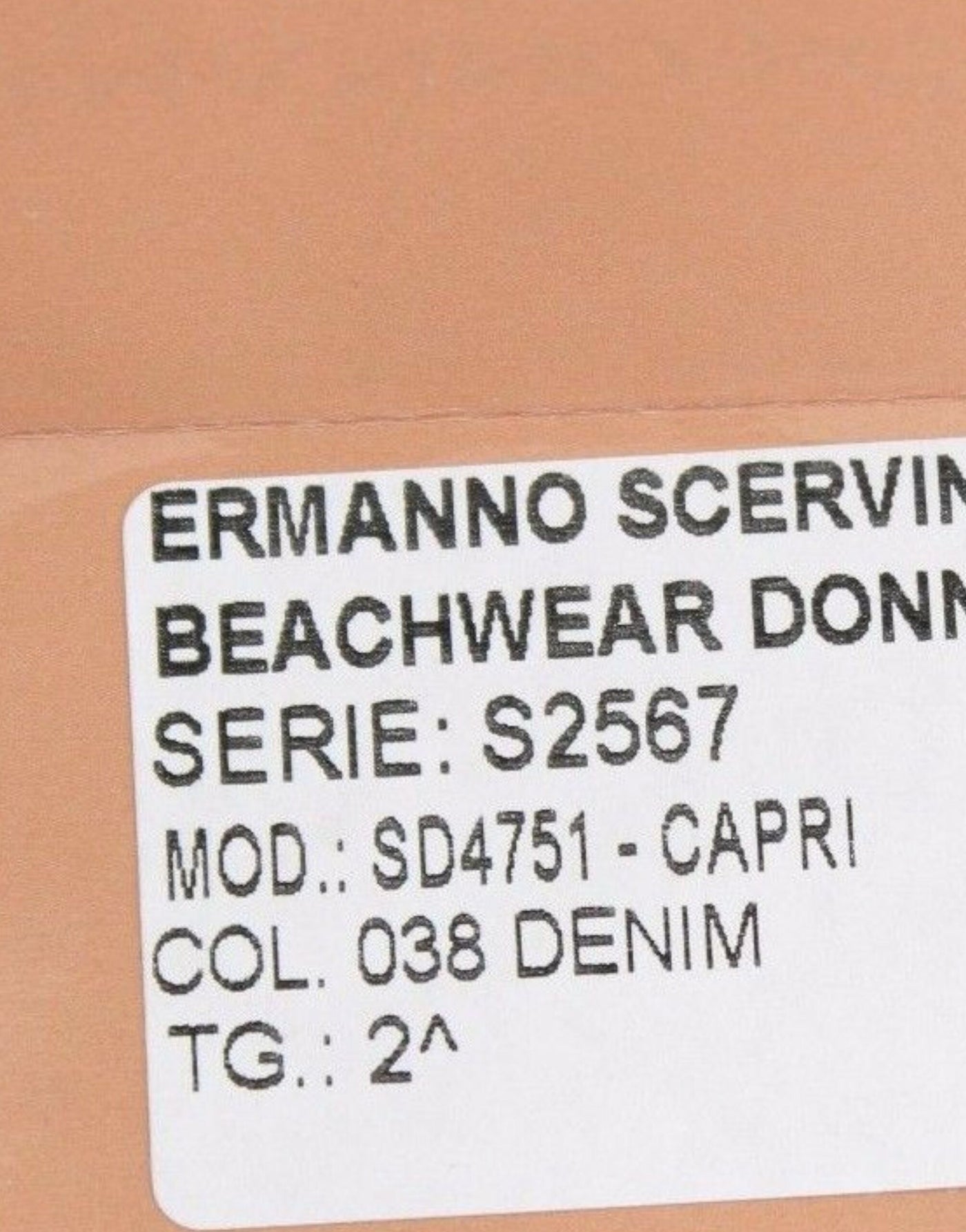 Pantalon Capri court en jean bleu Ermanno Scervino Beachwear