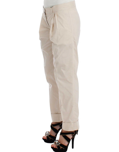 Ermanno Scervino Pantalon chino beige Pantalon habillé décontracté Kakis