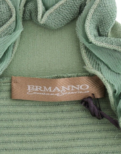 Ermanno Scervino Groene Gestreepte Trui met Lange Mouwen van Wolmix