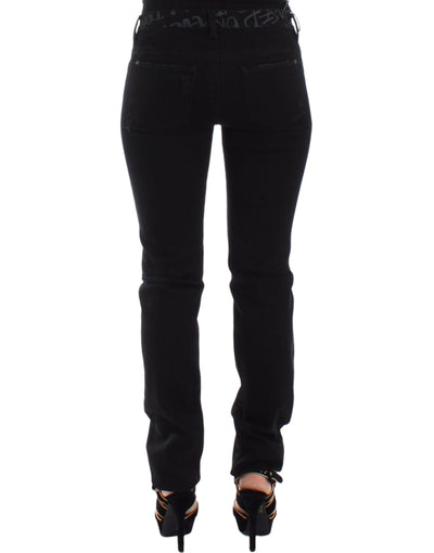 Ermanno Scervino Zwarte Slim Jeans Denim Broek Skinny Stretch