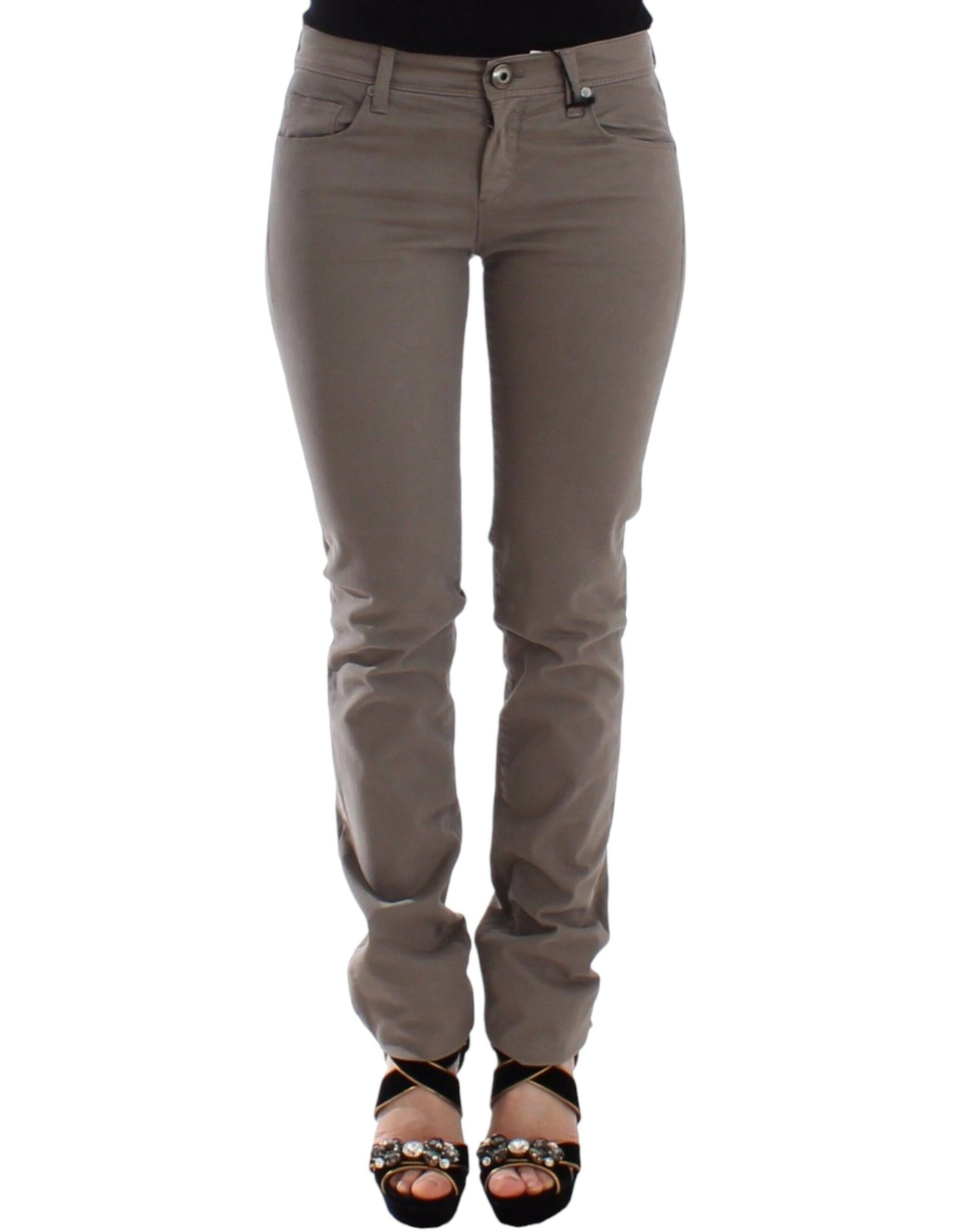 Ermanno Scervino Taupe Beige Slim Jeans Denim Broek Skinny