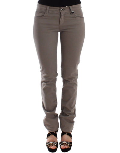 Ermanno Scervino Taupe Beige Slim Jeans Denim Broek Skinny
