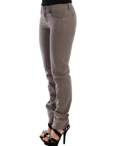 Ermanno Scervino Taupe Beige Slim Jeans Denim Broek Skinny