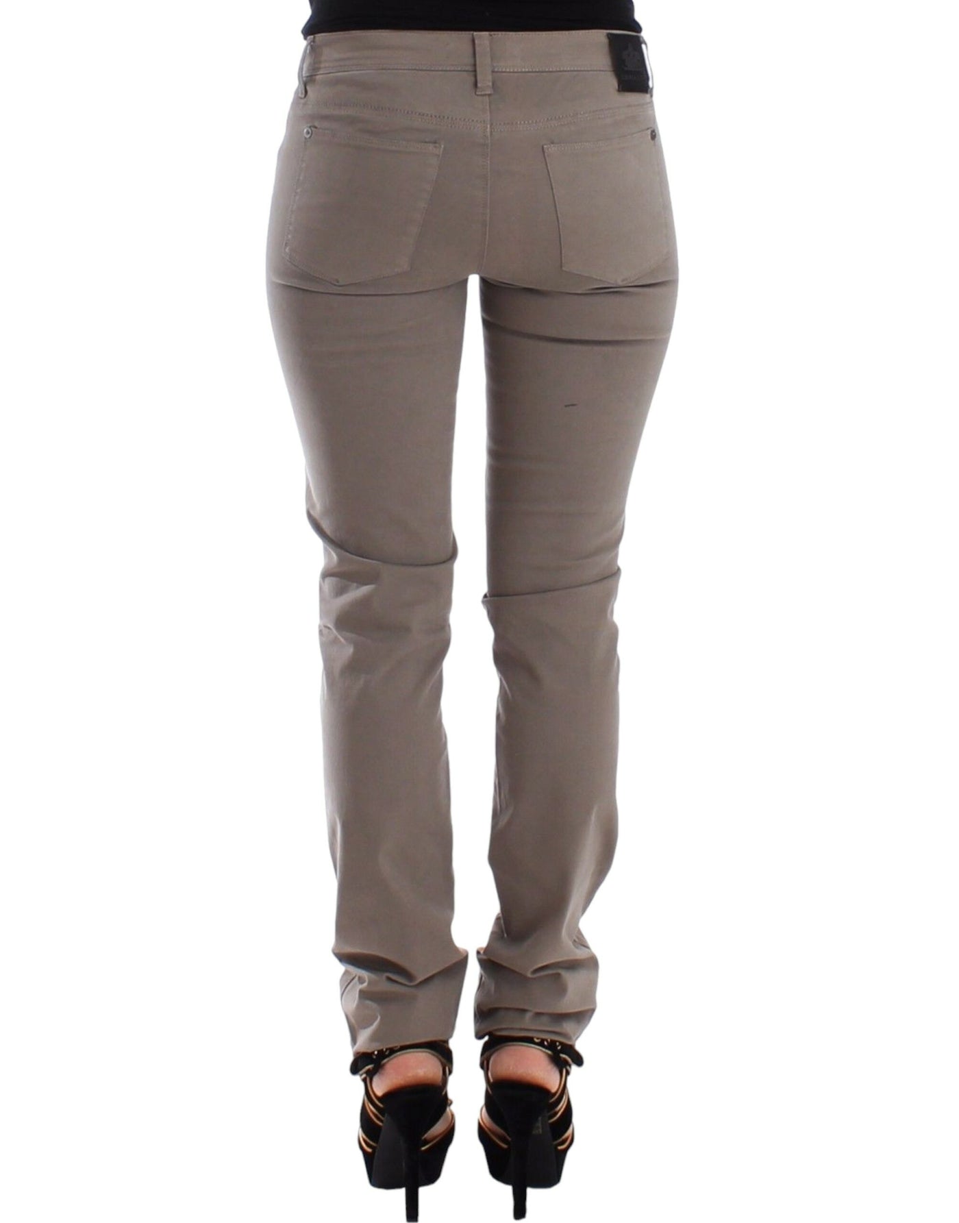 Ermanno Scervino Taupe Beige Slim Jeans Denim Broek Skinny