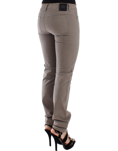 Ermanno Scervino Taupe Beige Slim Jeans Denim Broek Skinny