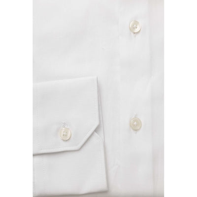 Bagutta White Cotton Men Shirt