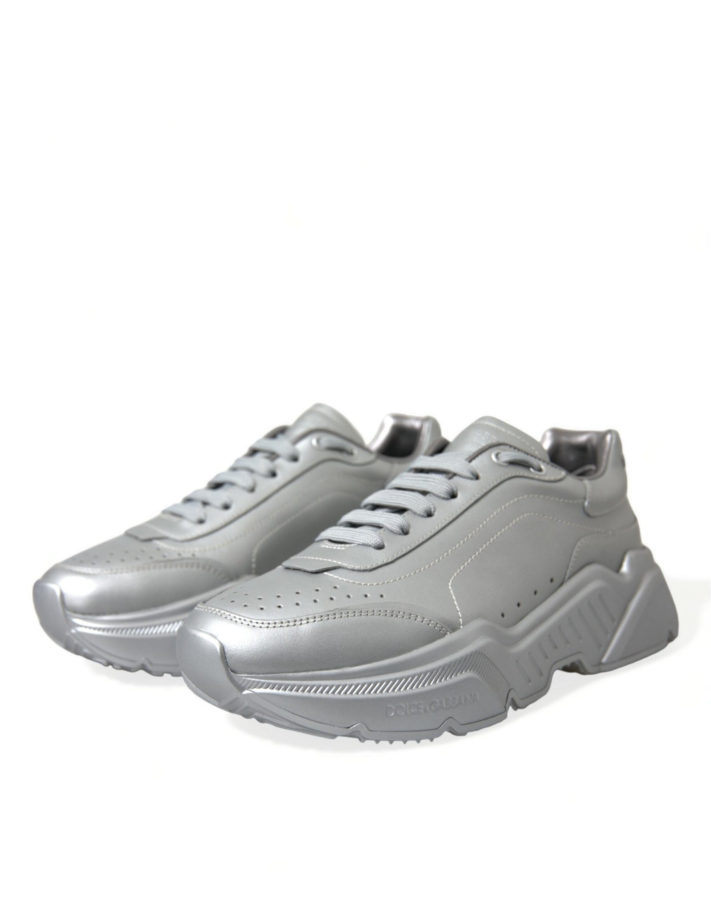 Dolce &amp; Gabbana Silver DAYMASTER leren heren casual sneakers