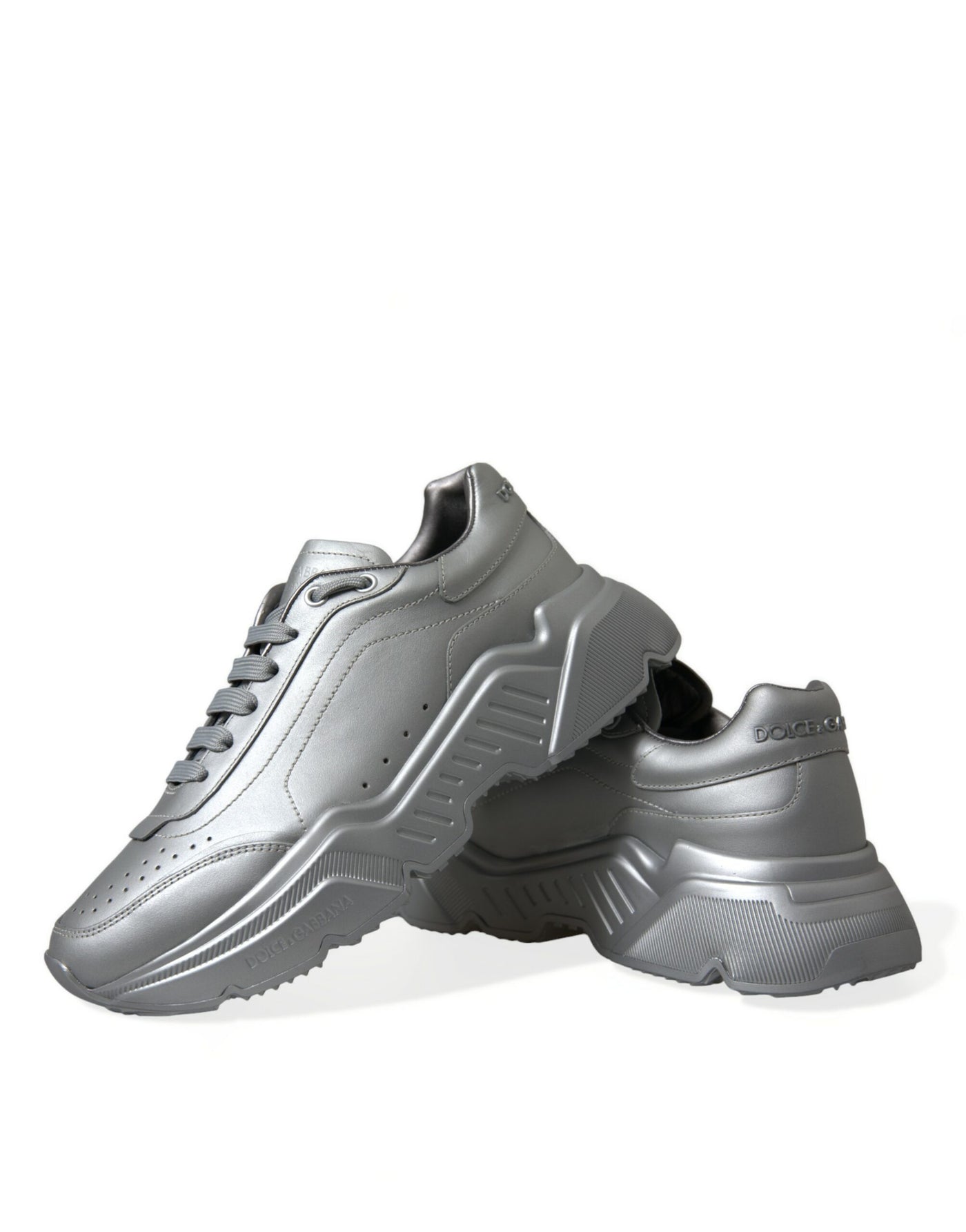 Dolce &amp; Gabbana Silver DAYMASTER leren heren casual sneakers