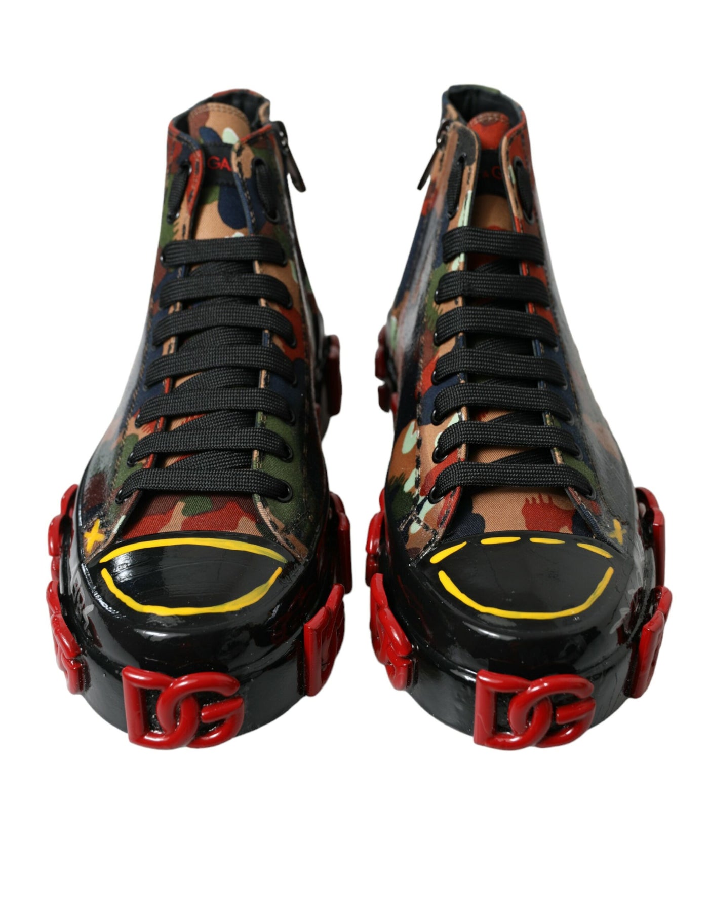 Dolce &amp; Gabbana Multicolor Camouflage High Top Heren Sneakers Schoenen